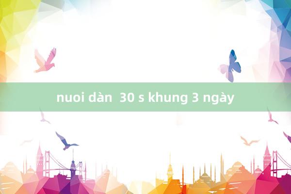 nuoi dàn  30 s khung 3 ngày