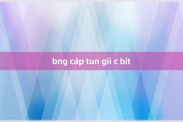 bng cáp tun gii c bit