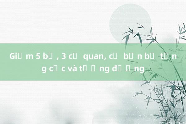 Giảm 5 bộ， 3 cơ quan， cơ bản bỏ tổng cục và tương đương