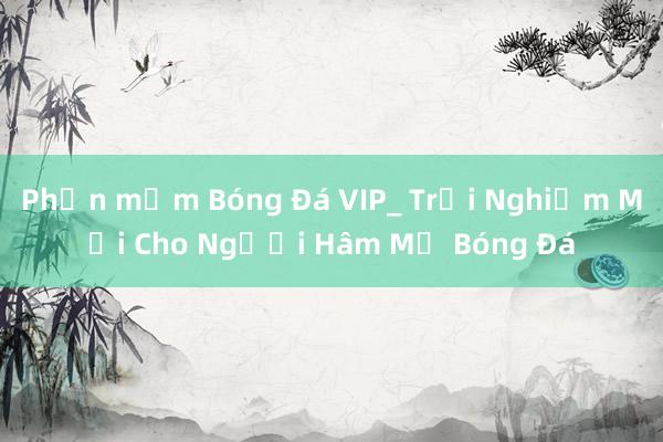 Phần mềm Bóng Đá VIP_ Trải Nghiệm Mới Cho Người Hâm Mộ Bóng Đá