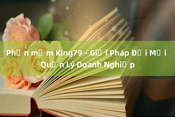 Phần mềm King79 - Giải Pháp Đổi Mới Quản Lý Doanh Nghiệp