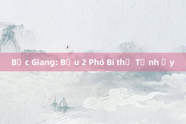 Bắc Giang: Bầu 2 Phó Bí thư Tỉnh ủy