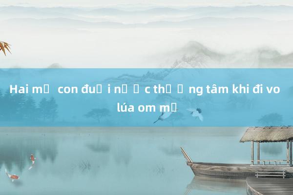 Hai mẹ con đuối nước thương tâm khi đi vo lúa om mạ